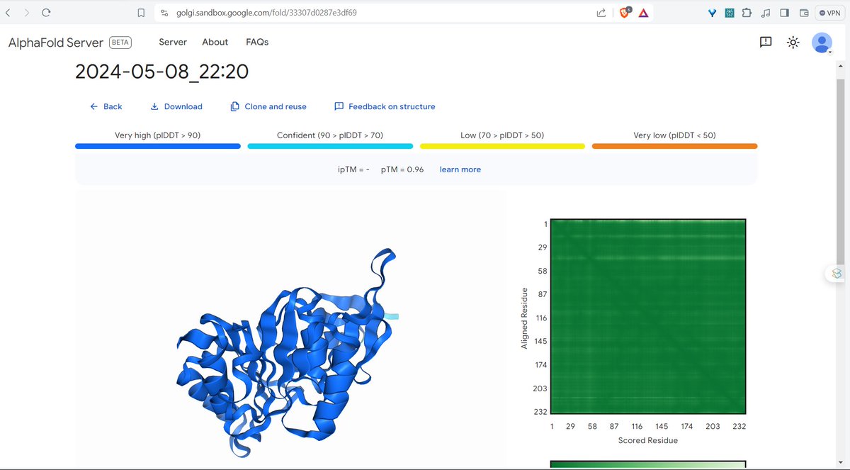 Tried #AlphaFold3 for #drugdiscovery. 
Observations:
- Promising start, but a long way to go.
- Many claims seem overhyped.
- Still lags behind SBDD methods like Molecular Docking, MD Simulation.
golgi.sandbox.google.com
(1/3)