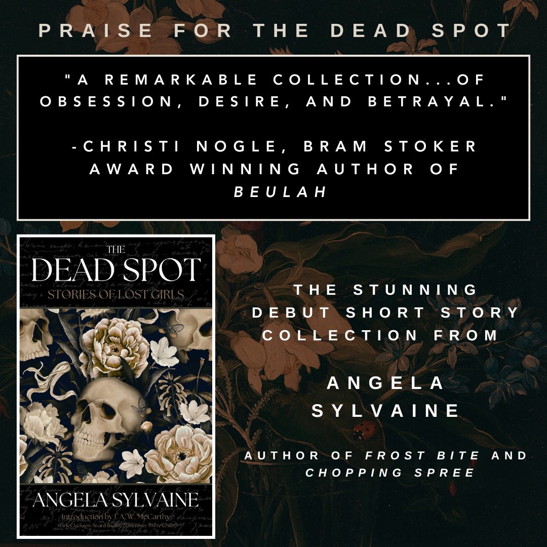 It’s time for another blurb excerpt in the lead up to THE DEAD SPOT release! This one is from @ChristiNogle, an incredible talent I’m lucky to know (chk out her incredible collections!) 🖤 If this blurb tempts you, go ahead and preorder (🔗 in bio)!