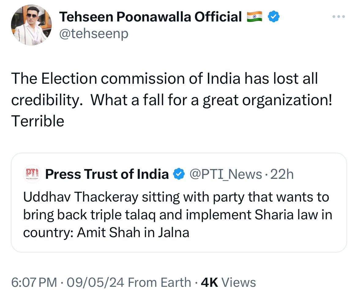 Triple Talaq and Sharia law are issues. One side supports it while other side opposes it. @tehseenp ji, are we not democratic enough to even speak on it? Why do you want the discussion to stop? Why ask Election Commission to intervene if one side criticises other over it?!