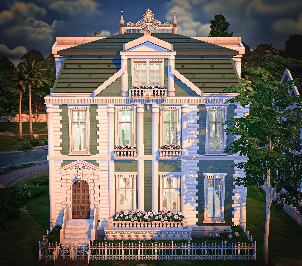 #TBT to my 63rd build, The Classic Green, which was my 3rd in a series of classic mini mansions.
#TheSims #TheSims4 #ShowUsYourBuilds @TheSims @TheSimmersSquad