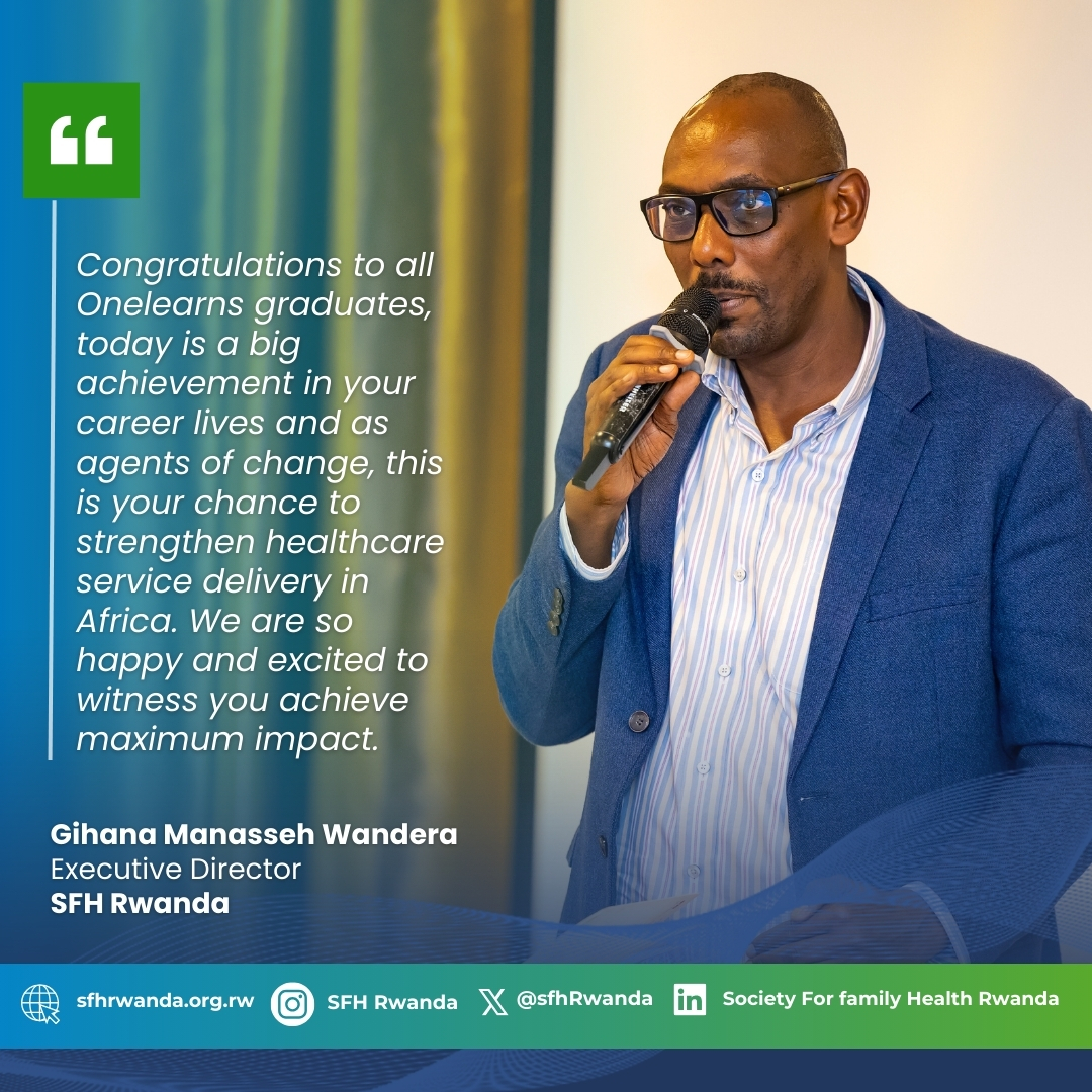 💫 SFH Executive Director, @GihanaWandera in his opening remarks highlighted the significance of this milestone, the #OneLearns graduates have achieved and the transformative impact they can have on their communities. 🌍 #GraduationDay #CommunityImpact