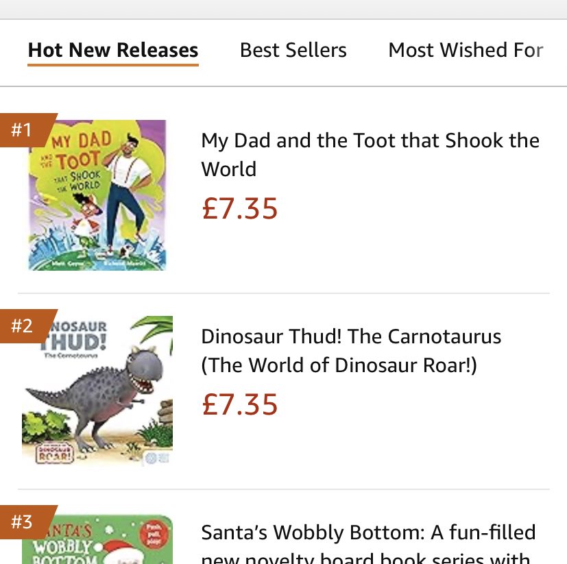 No.1 Hot New Release! 🔥 Just two weeks to go til blast off.. (And not all that long til Father’s Day either. 🤔) #tootthatshooktheworld !