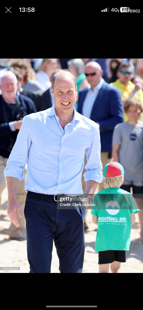 Prince William visits Fistral Beach in Cornwall today 🌞