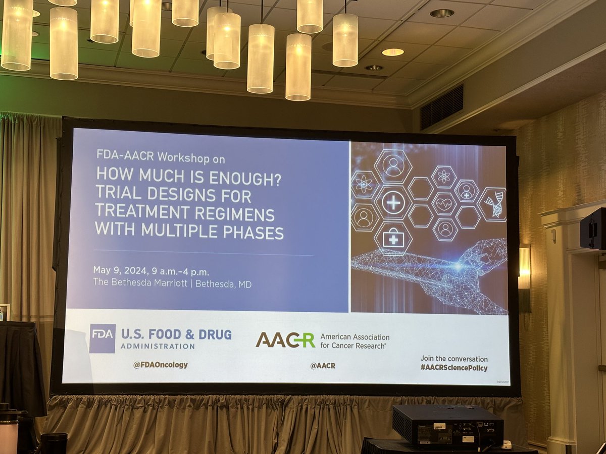 This morning opening of AACR - FDA workshop of treatment of early stage solid cancers. Honored to be a panelist !
