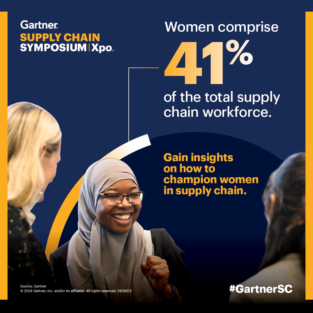 Women continue to be a driving force within the #SupplyChain field. #GartnerSC delivers insights aimed to help CSCOs and supply chain leaders champion women within their function. Explore the full experience now: gtnr.it/4b0HUpO #WomenInSupplyChain #DEI