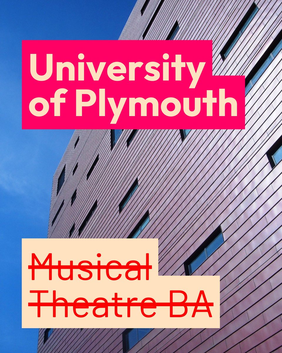 'I had my heart set on going there' In January, Mya accepted a place at her first choice, the University of Plymouth (@uniofplym) to study Musical Theatre. But on April 26, she found out that the course was being cut. (1/3)