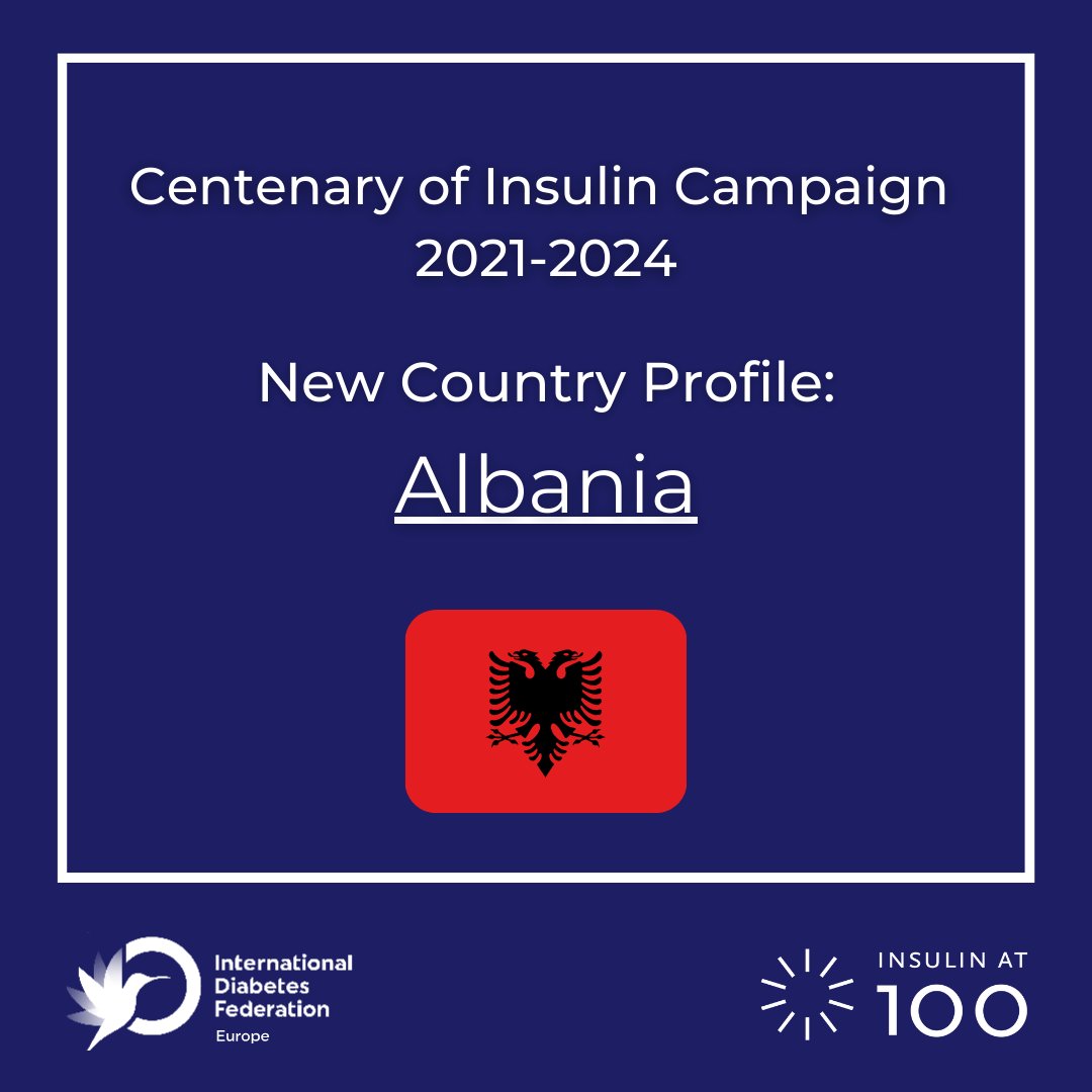 🔎100 years after the discovery of #insulin, what is the status of #diabetes care across Europe? 👉Check out our factsheet to learn why only 30-40% of people living with diabetes in #Albania undergo regular eye exams. ➡️ Find the country profile here: insulin100.eu/country-profil…