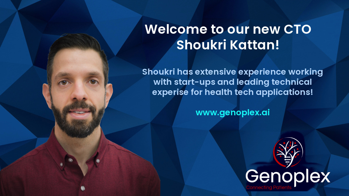 Excited to announce that Shoukri Kattan will join the executive leadership team at Genoplex.ai

Looking  forward to his contributions for our proprietary 'Advanced Therapy  Connect' software platform to revolutionize #patientaccess to #advancedtherapies