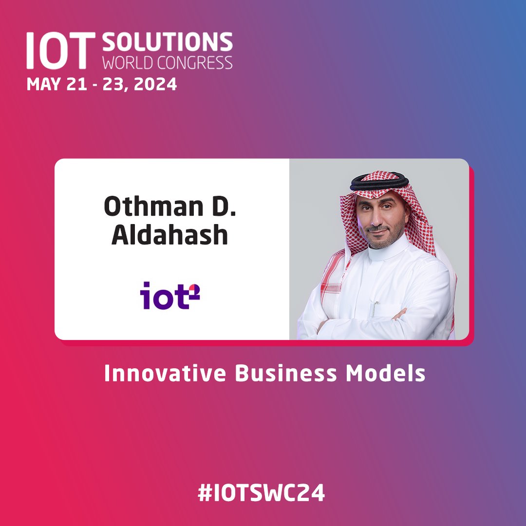 🗣️ Explore 'Innovative #BusinessModels' with Othman D. Aldahash, @iotsquared CEO. Learn how adopting models like software as a service, platform as a service, and more can drive customer adoption in the #IoT business space: 🔗 loom.ly/zbBPBfg

#keynote #IOTSWC24