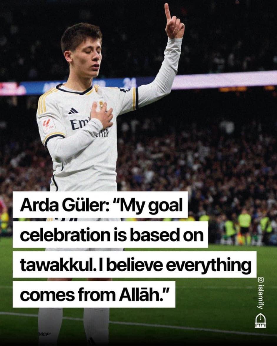 Real Madrid player Arda Guler #Turkish said this. #Mashallah 👏⚽️