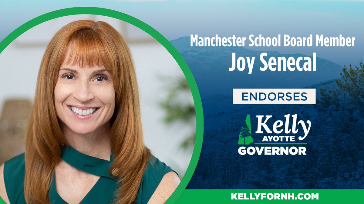🚨 New Endorsement! 🚨

I’m proud to have Manchester School Board Member Joy Senecal’s support! #nhpolitics #nhgov