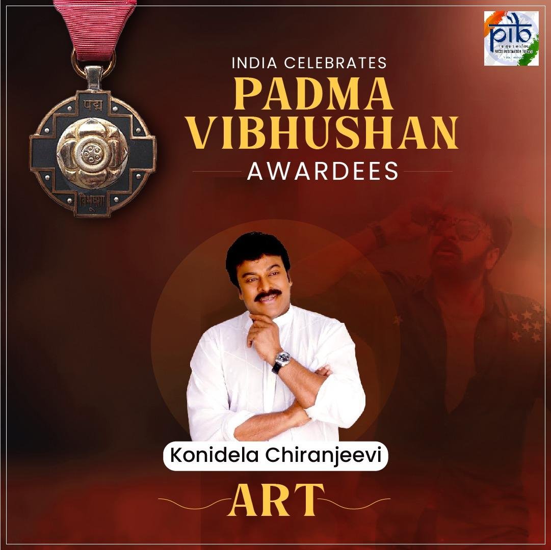 President #DroupadiMurmu confers #PadmaVibhushan upon Konidela Chiranjeevi (@KChiruTweets), Telugu films Mega Star with an illustrious career spanning 4 decades He has worked in over 150 films across 5 languages and also served the country as Former Union Minister…
