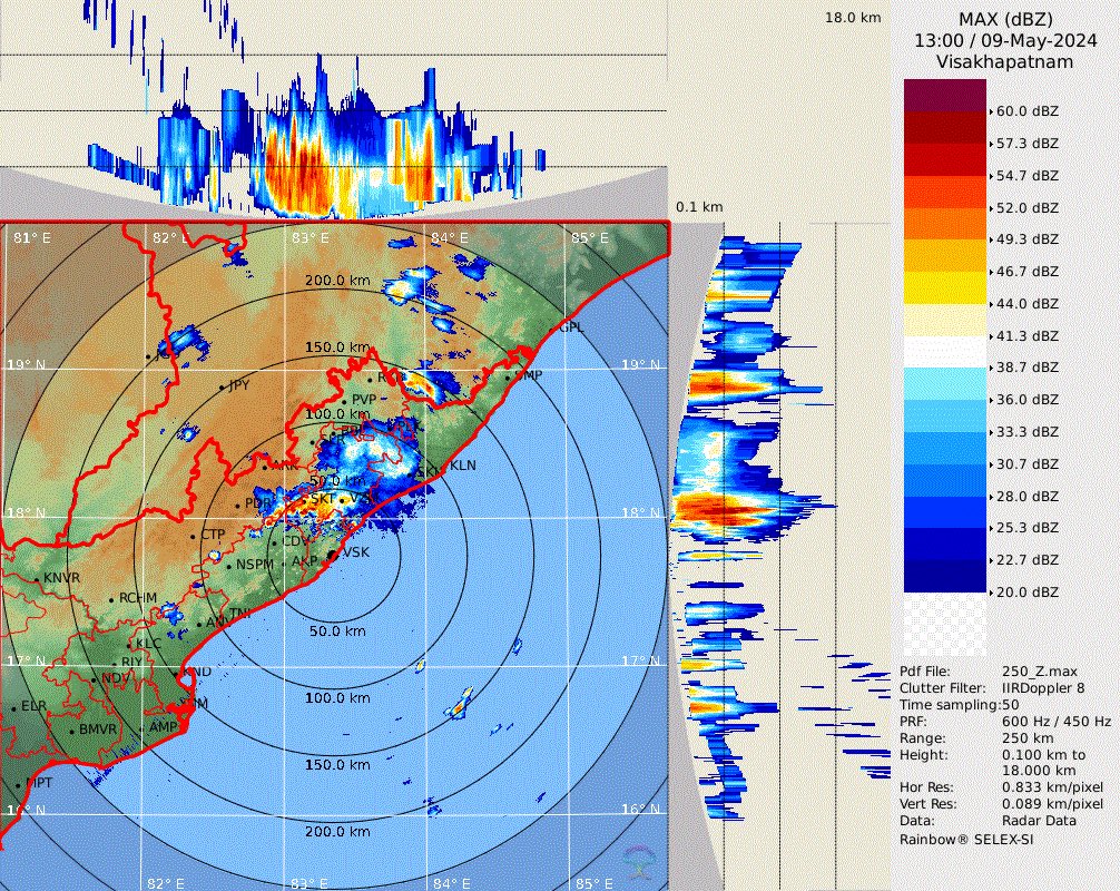 Intense spell of rain in parts of Gajapati and Rayagada.