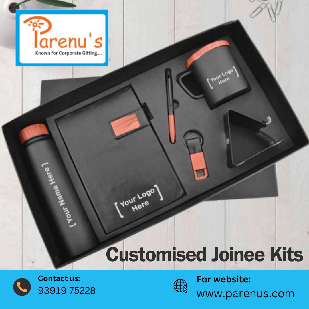 Customised Corporate Gifts — We have wide range of gifting options to gift your employees, clients & customers.

Call : 9391975228

#parenus #corporategifts #joineekits #welcomekits #customisedgifts #corporatelife #employeegifts #clients