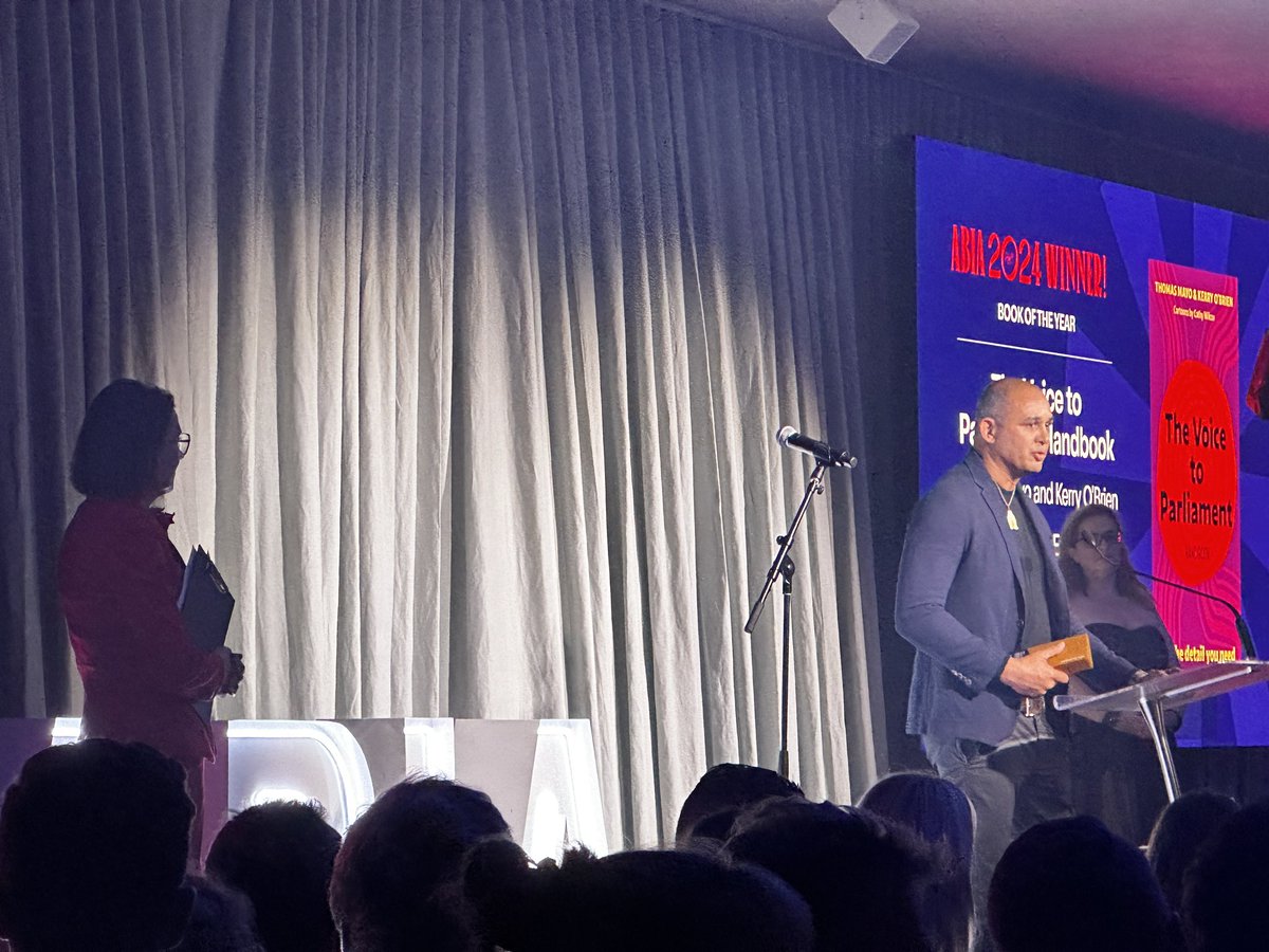 Great night, hosted by <a href="/LaTrioli/">Virginia Trioli</a>, at the Australian Book Industry Awards.