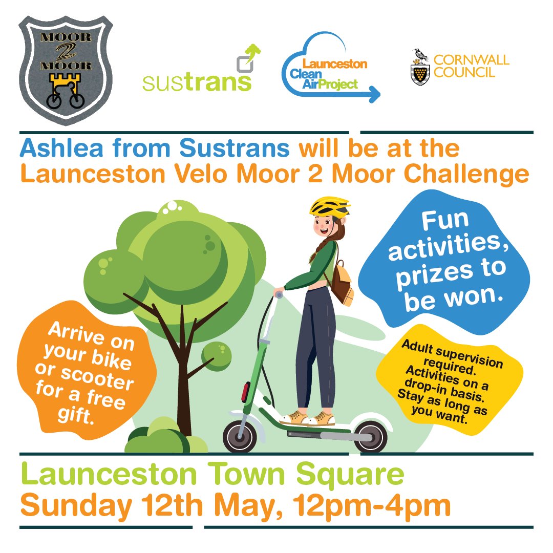Please do join Ashlea (@Sustrans) this Sunday in the Town Square...