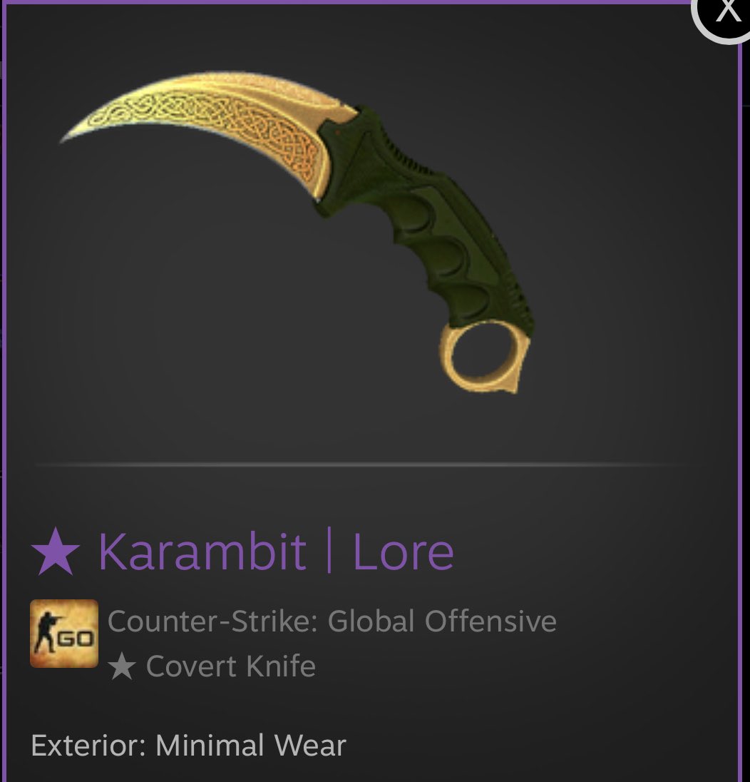 🔥CS:GO Knife GIVEAWAY🔥 ★ Karambit Knife | Lore [MW] To enter: ☑️RT ☑️Tag a friend ☑️Follow me ⚡️Rolling in 7 days