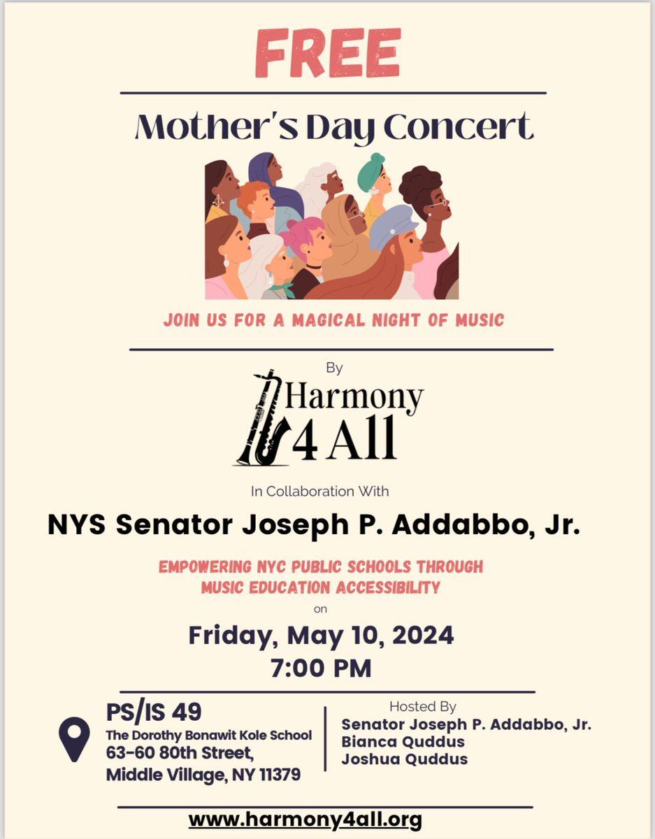 FREE MOTHER’S DAY CONCERT BY AMAZING TEENAGERS THIS FRIDAY NIGHT