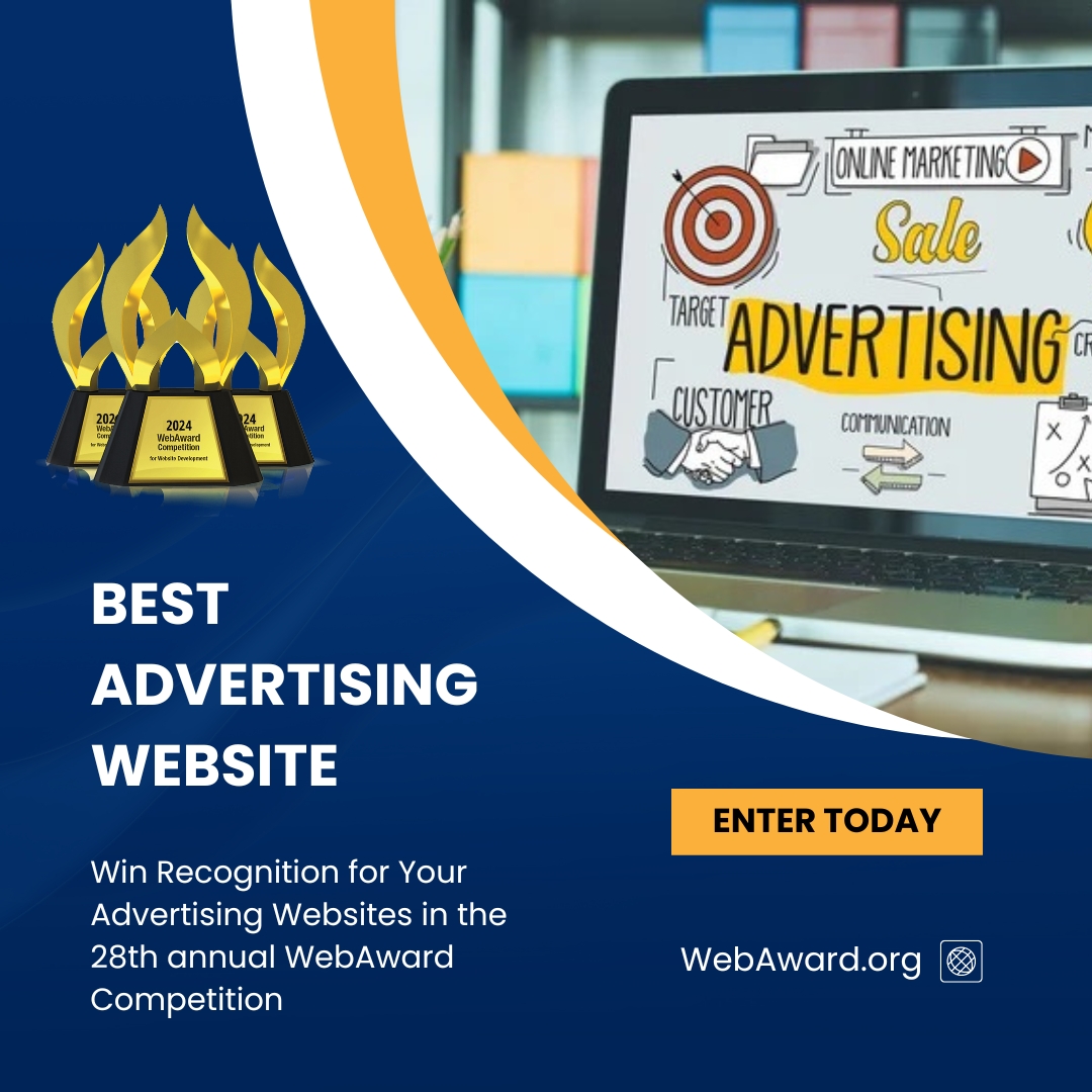 Win Best Advertising, Marketing or PR Website in the @WebMarketAssoc 28th #WebAward for #WebsiteDevelopment at WebAward.org Enter by 5.31.24. #digitaladvertising #advertisingawards #advertisingnews #Marketing #marketingnews #advertisingagency #marketingtools