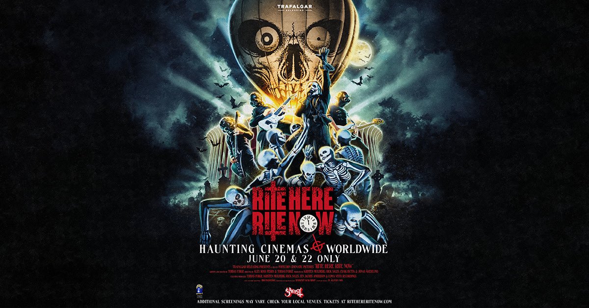 RITE HERE RITE NOW: haunting cinemas worldwide. @thebandGHOST’s debut feature film includes live performances from the RE-IMPERATOUR U.S.A 2023 with a captivating narrative story. Book your tickets now at ritehereritenow.com #RiteHereRiteNow
