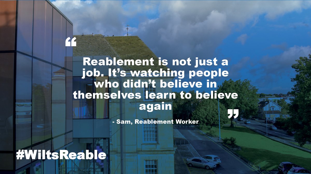 Our Reablement team empowers individuals and helps them live their best lives. 💛 #WiltsReable