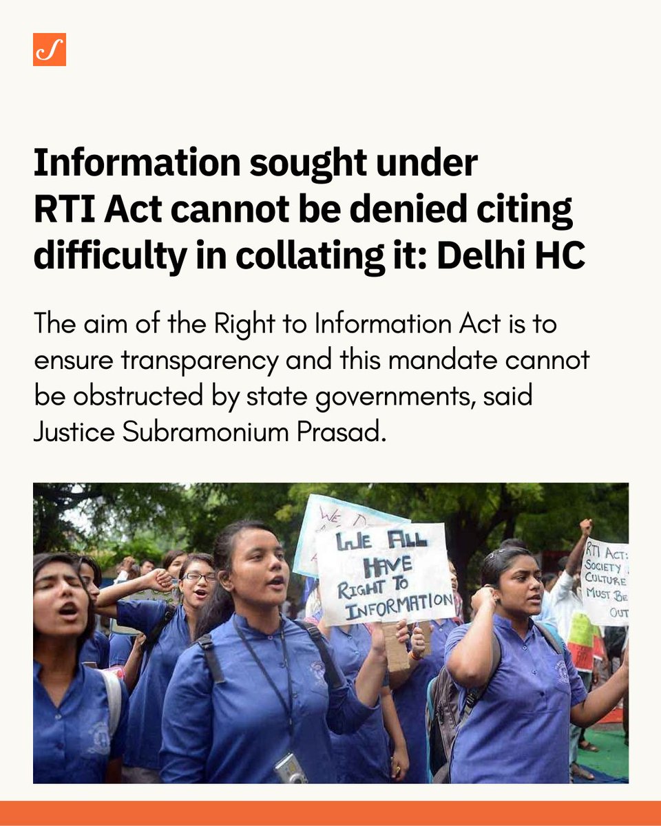 “Efforts have to be made by the department to collate the information and then give it to the respondent,” the court held.

scroll.in/latest/1067679/

#RighttoInformation #RTIAct