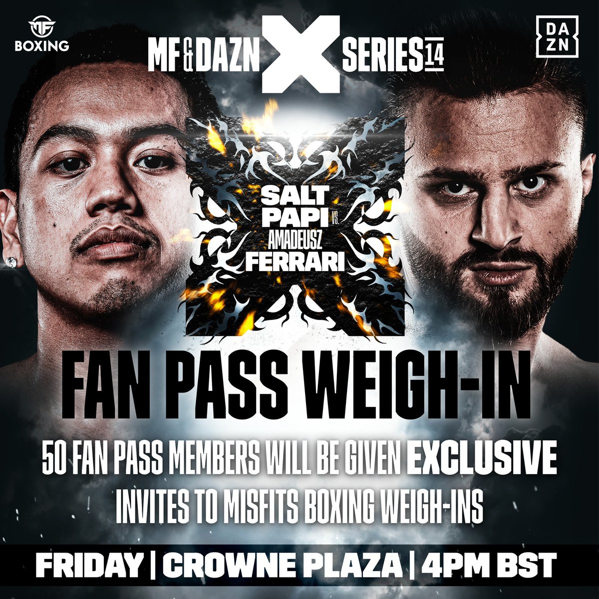 We’re giving only FIFTY fan pass holders the chance to catch the action FIRST HAND at tomorrow’s weigh in ⚖️ Sign up here to be in with a chance ⬇️ misfitsprioritypass.fan3.io