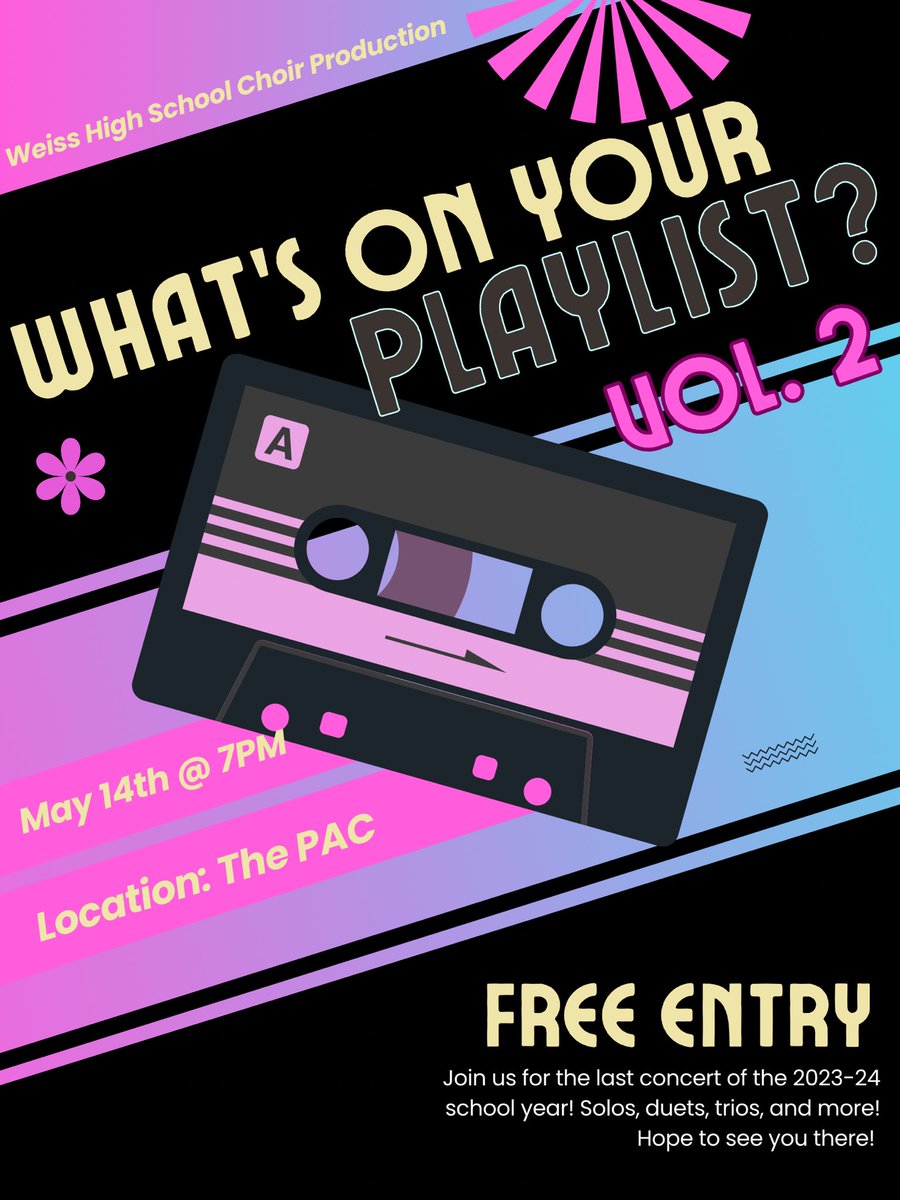 WeissChoir's tweet image. See ya there! 🎤🎵
.
.
.
.
.

#weisschoir #weliftourvoices #springshow2024 #whatsonyourplaylistvol2