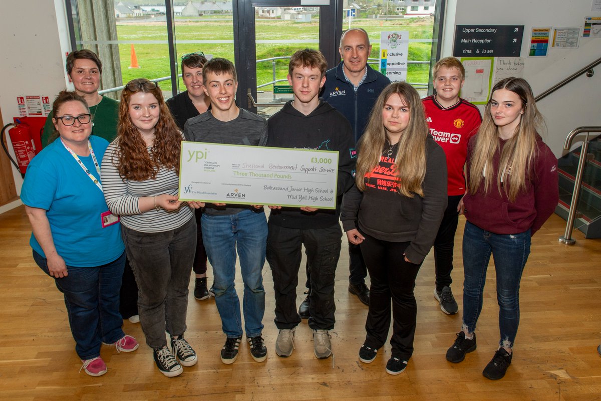 Congratulations to the young people of #Baltasound Junior High School & Mid Yell Junior High School for completing #YPI. Balta and Mid Yell are the smallest schools that participate in YPI and join forces for their final each year. Thanks to our #Shetland funding partner, Arven