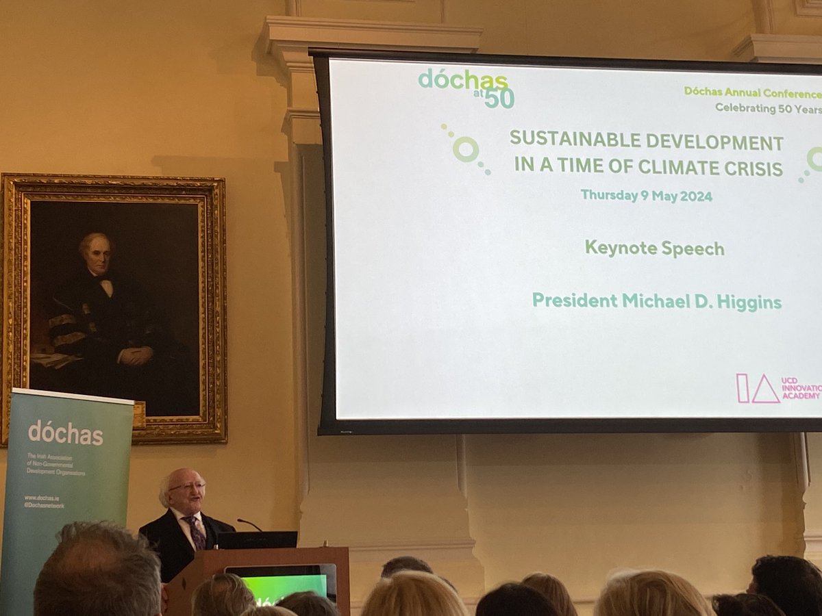 As proud @Dochasnetwork members, it’s great to be here today celebrating #Dochasat50, with a keynote from @PresidentIRL Michael D. Higgins, who spoke of our current global crises & the threat posed by climate change to agricultural livelihoods & food security in Africa.