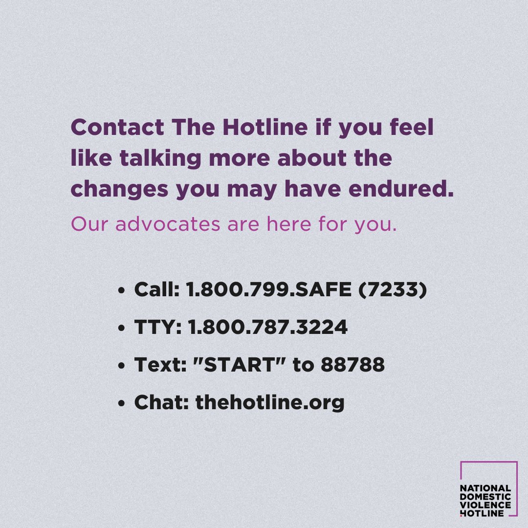 After surviving abuse and domestic violence, survivors usually tell us that they feel broken but hopeful; healed but scarred. It is the strange grey area in which change exists. Learn more in which domestic violence changes you: bit.ly/3Q8Imeb