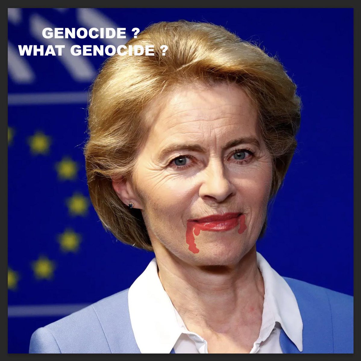 EU German Reich #EuropeDay.
Rejoice as they refuse to even acknowledge #GazaHolocaust and of course, being German, refuse to condemn massacre of thousands of little children and babies. 
It's in the genes of @VonDerLeyen @Bundeskanzler 
They will say they did not know as usual...