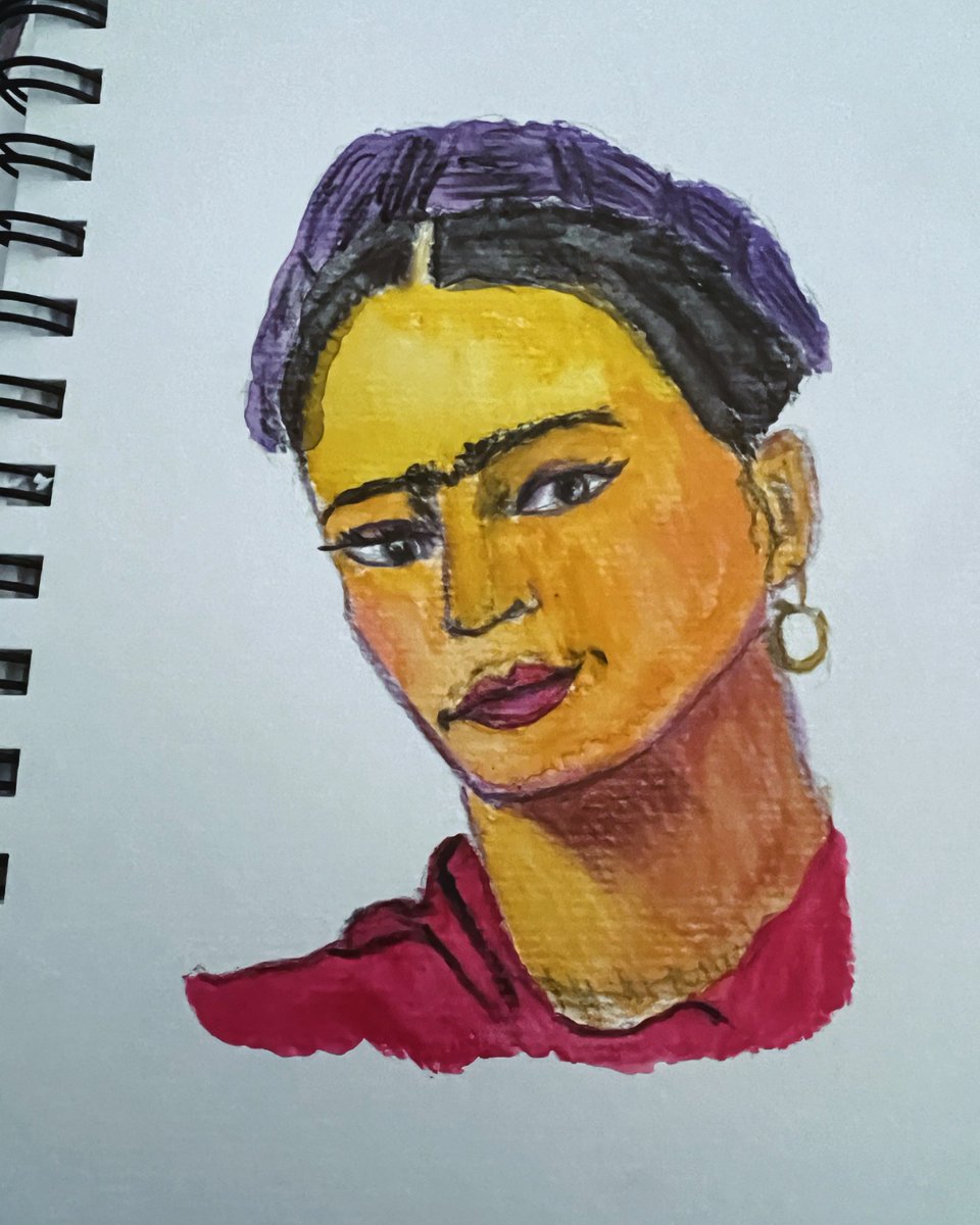 #sketchoftheday #drawing #painting #pencil #canson #fridakahlo