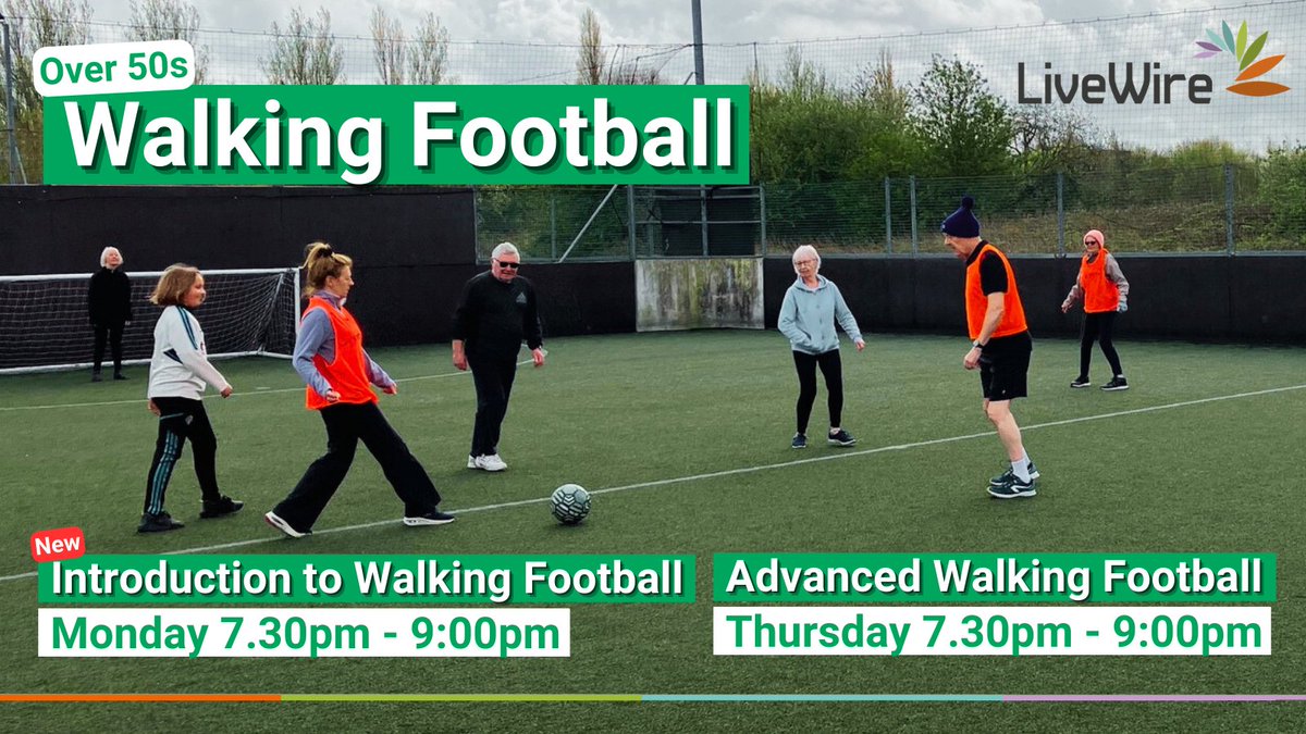 Lace up your boots and come join us for some #WalkingFootball for Over 50s ⚽🔥 Don't miss out on tonight's session - there are still spots available! 📢 Secure your spot now 👉bit.ly/3HfM2VF