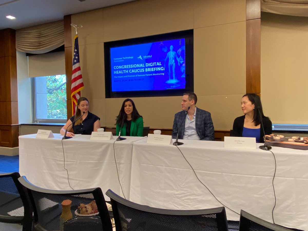 CTA & @AdvaMedUpdate hosted a Congressional Digital Health Caucus Briefing this morning on the impact & promise of remote patient monitoring. We are grateful to @RepBalderson, @RepRobinKelly & the members of Congress working to make care accessible & affordable. @CatherineLPugh