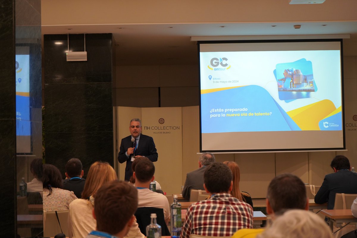 GrupoCastilla's tweet photo. #EVENTO ¡Nuestro #GCOnTour en Bilbao! Acercando nuestro enfoque 360º en gestión de Personas único en el mercado a profesionales de #RRHH de las principales empresas de la zona. 🔝 Con el apoyo de @Tickelia_Soft, @ValidatedID y @yoriento 👏 #SomosGrupoCastilla #Somos360º https://t.co/IAyNeCmyr5