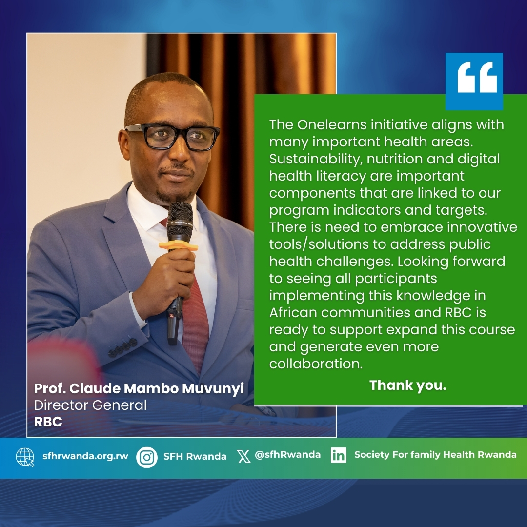 🎓In his closing remarks, the Guest of HonourProf. @CMuvunyi, Director General @RBCRwanda, thanked all partners (SFH, @KTHuniversity and @malardalen_uni) for a good job and extended his support to expand this #Onelearns program to generate even more meaningful collaborations. 🇷🇼