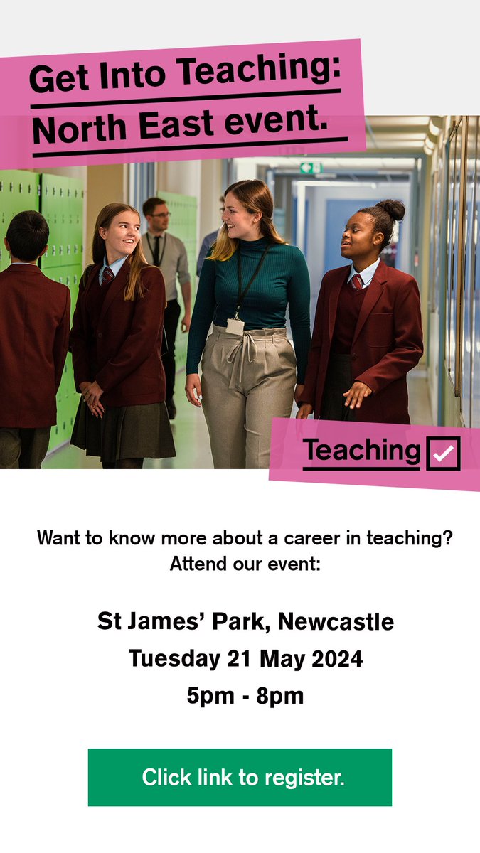 Come and find out more about training to teach in secondary PE or our primary with a PE specialism course. Email info@nepscitt.co.uk or come and see us in person at the event below!
