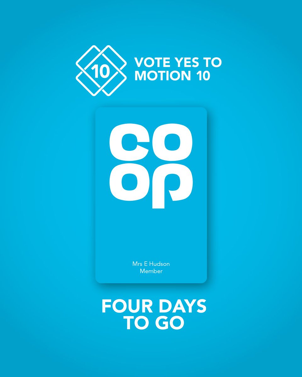 Is your @coopuk card blue? Do you shop using that blue membership card, or with a card on the Co-op app? If so, you could be eligible to vote in their upcoming AGM - but you only have 4 days left to cast your vote.