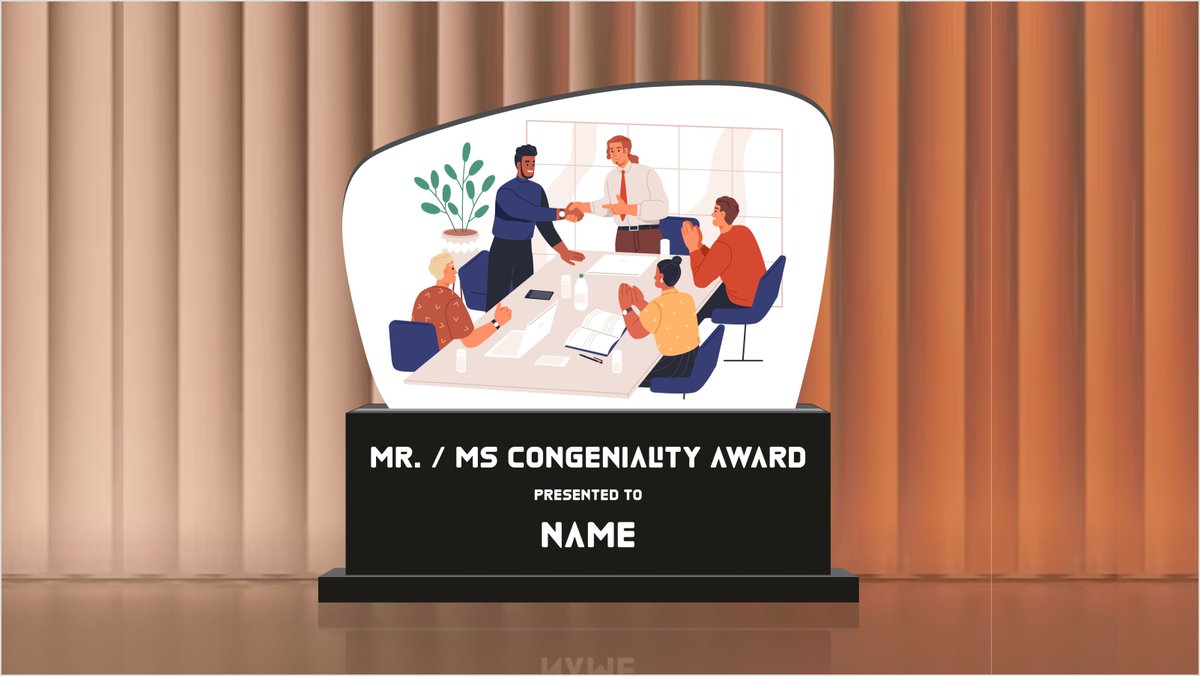 Not all heroes wear capes, some just have contagious smiles! Award the heart of your workplace with our fun award and let them know they're appreciated. #Congeniality .#funaward #corporateawards #KindnessIsKey