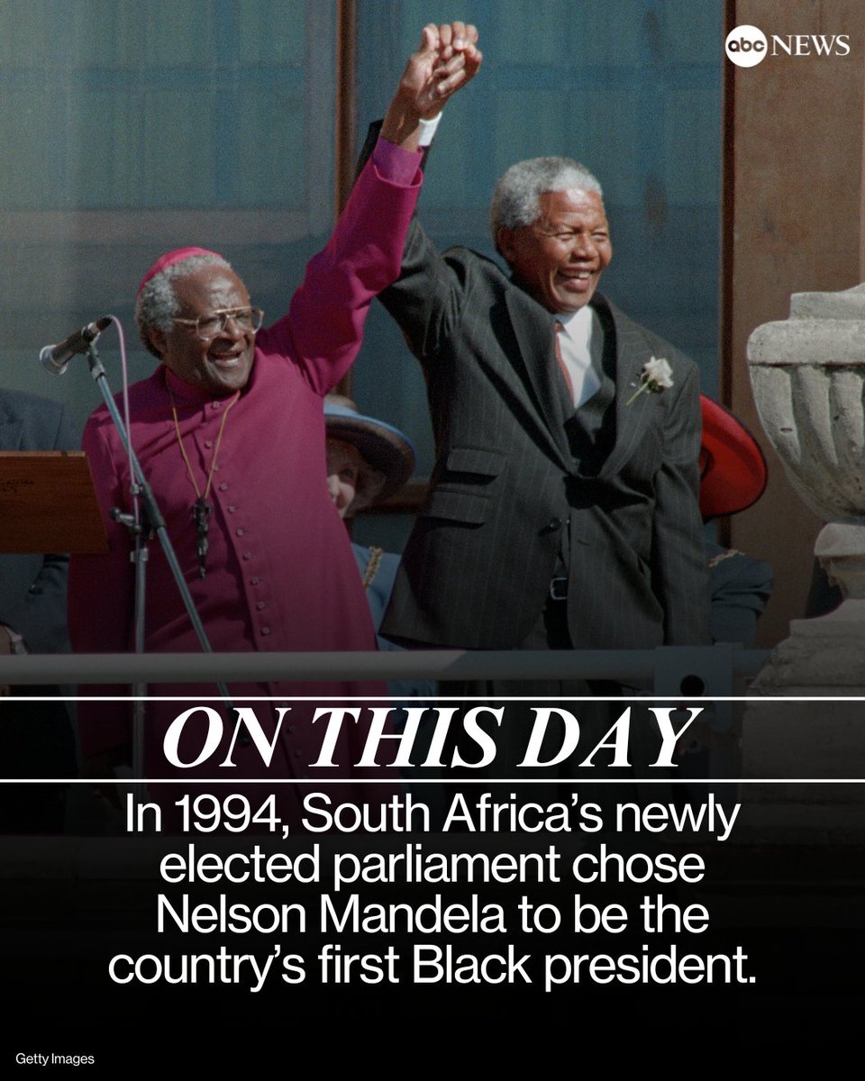 Thirty years ago today, South Africa’s newly elected parliament chose Nelson Mandela to be the country’s first Black president. trib.al/gXj7cKc