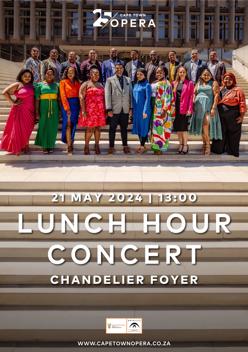 Cape Town Opera Free Lunch Hour Concert Bring your lunch and snacks, grap a cup of tea or coffee at the bar and take a break from the busy day while enjoying arias, duets, and more from well-known opera tunes as Cape Town Opera presents this month’s Lunch Hour Concert.