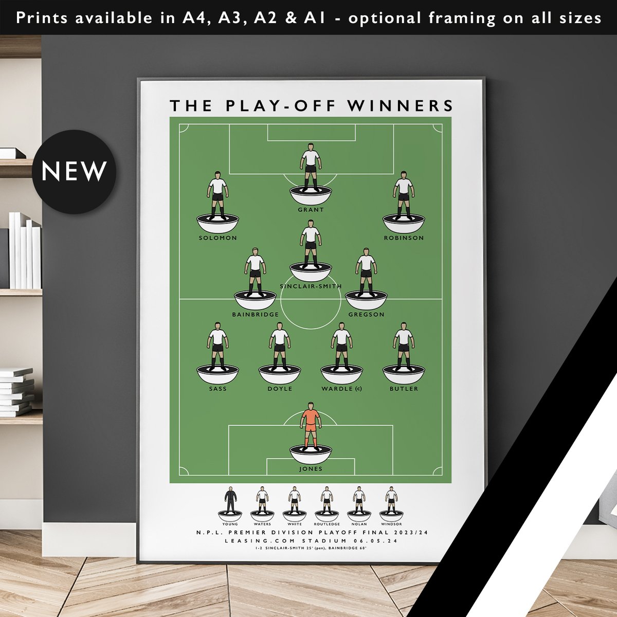 NEW: Marine AFC The Play-Off Winners Prints available in A4, A3, A2 & A1 with optional framing Get 10% off until midnight with the discount code THE-MARINERS Shop now: matthewjiwood.com/subbuteo-teams… #MarineAFC