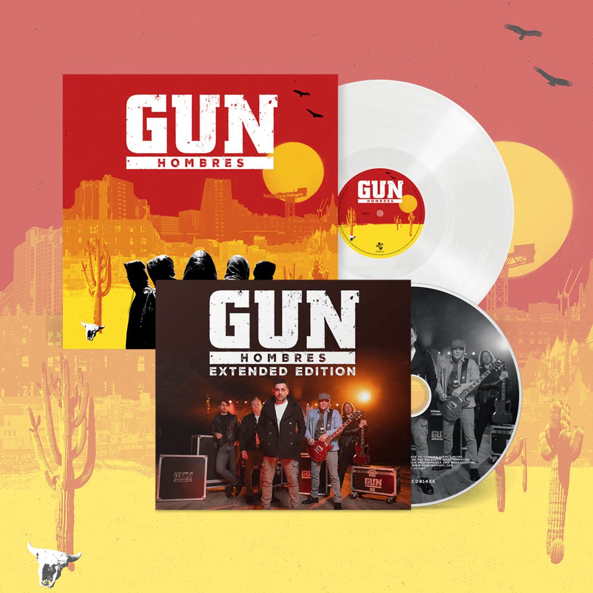 There are less than 100 copies of the Extended Edition CD version of Hombres left!! This version has several live versions of tracks from the album and can only be found on our online store! If you haven't ordered yours yet don't wait any longer: gun.tmstor.es