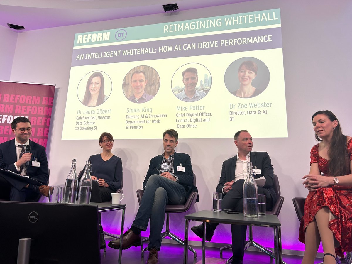 Reform (@reformthinktank) on Twitter photo Now our first panel on use of AI across Whitehall💻
<a href="/statsArePower/">Laura Gilbert</a> gives her opening remarks:
AI incubator filling a "delivery hole" that existed. To design bespoke solutions for departments
Bringing in the best from leading AI companies who are committed to this mission🧵
1/ Now our first panel on use of AI across Whitehall💻
<a href="/statsArePower/">Laura Gilbert</a> gives her opening remarks:
AI incubator filling a "delivery hole" that existed. To design bespoke solutions for departments
Bringing in the best from leading AI companies who are committed to this mission🧵
1/