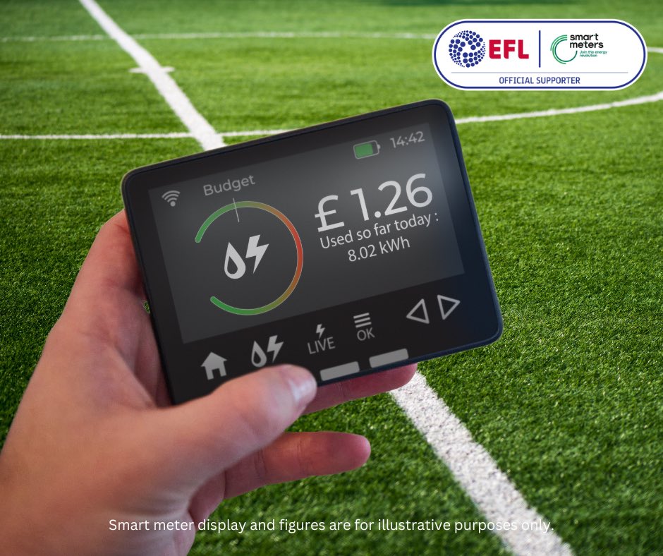 #AD   An extra worry this season, on top of checking the ⚽️ scores, may have been feeling out of control when it comes to your energy bills.   Getting a #smartmeter could help you with your bills. Find out more 👇 bit.ly/4b6bDxk   #SmartEFLCommunities @SmartEnergyGB