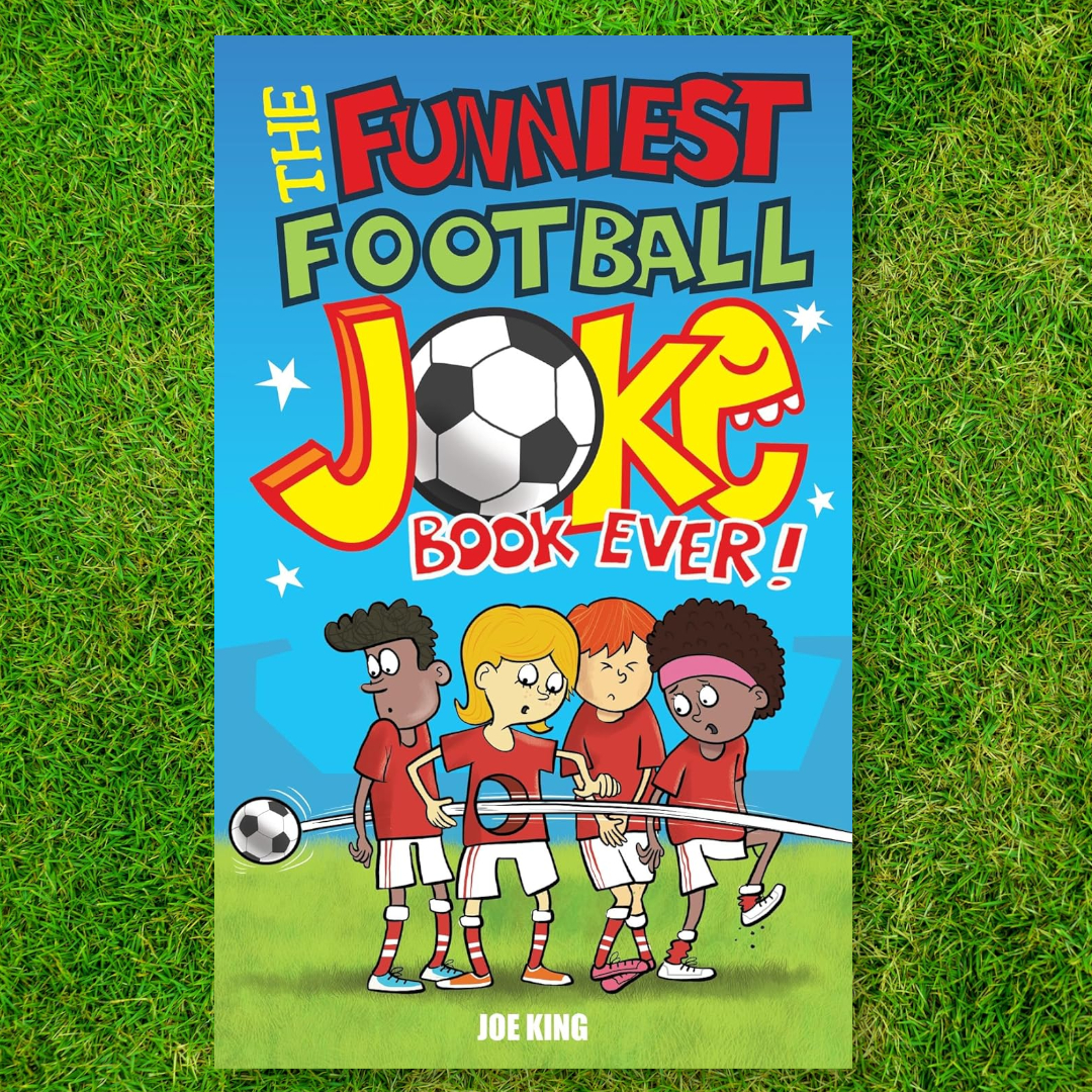 The Funniest Football Joke Book Ever! (7+) by Joe King Illustrated by @NigelBaines @AndersenPress 'Footballing funnies guaranteed to keep the most miserable fan laughing' @ReeceAndrea Expert Reviewer Brush up ready for Euros 2024, kicking off next month: l8r.it/gkYt