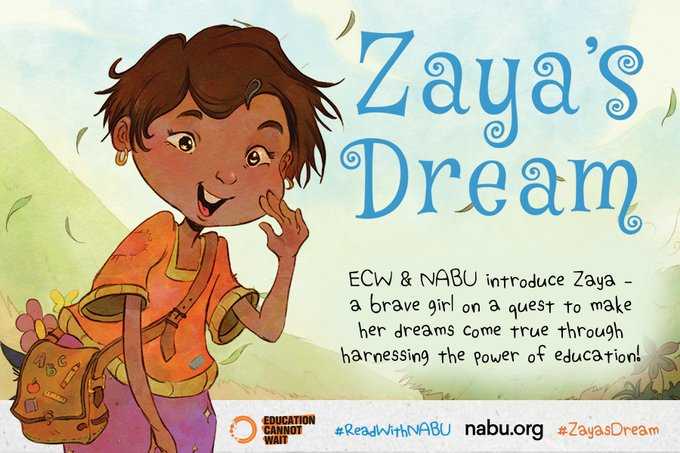 Education is a #HumanRight: Every child deserves a safe, inclusive #QualityEducation! #ECW & @NABUorg launch children’s book #ZayasDream💫, celebrating one brave girl’s quest to make her dreams come true! Get your copy now👉a.co/d/fXsXenM @UN #222MillionDreams✨📚