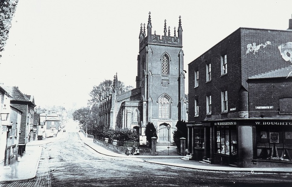 Throwback Thursday time - looking towards Guildford High Street, with a ghost waiting to cross the road! We are open from 5pm today, plus we have a couple of tickets left for live music at The Keep tonight from the brilliant Deep Dark Woods! wegottickets.com/event/603246