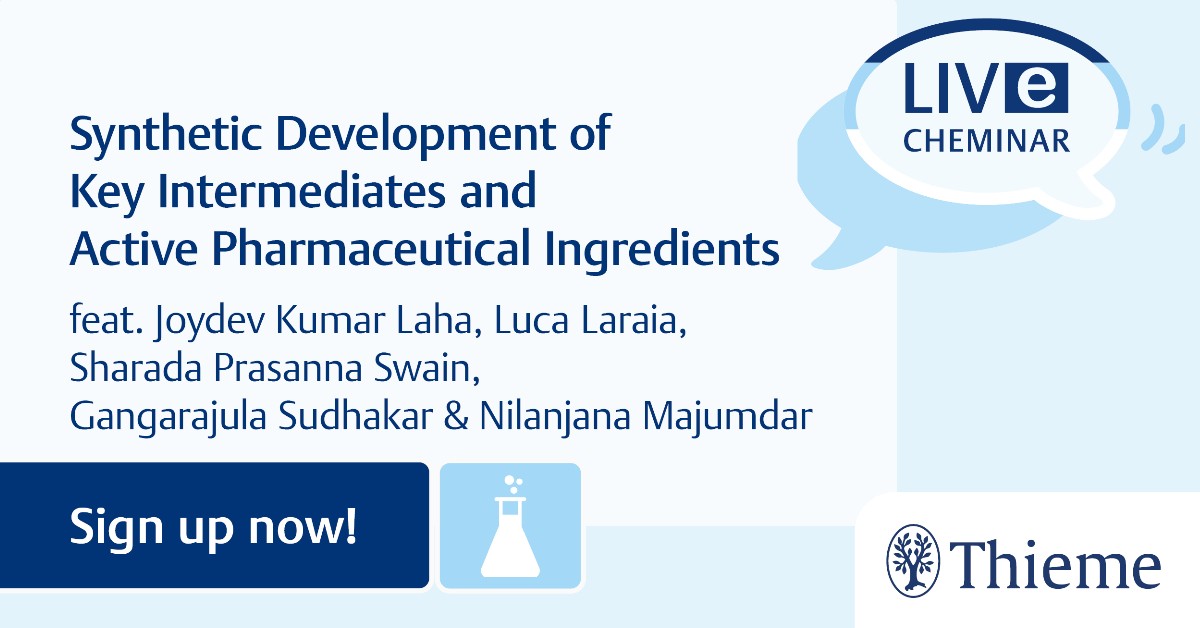 👩‍🔬👨‍🔬 The development of efficient and sustainable synthetic processes for pharmaceuticals is a critical area of research. In our next #Cheminar, you will learn more about #SyntheticDevelopment. Join us on May 29, 2024, at 11:00 AM (CEST). 👉 brnw.ch/21wJBOc